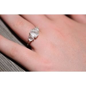 Unique Engagement Ring, Diamond Ring, raw stone ring, Anniversary Ring, …